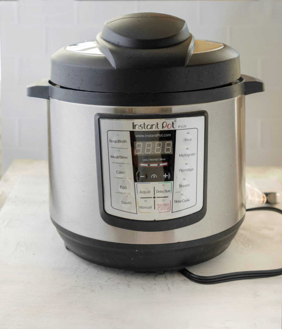 Instant Pot on a white background.