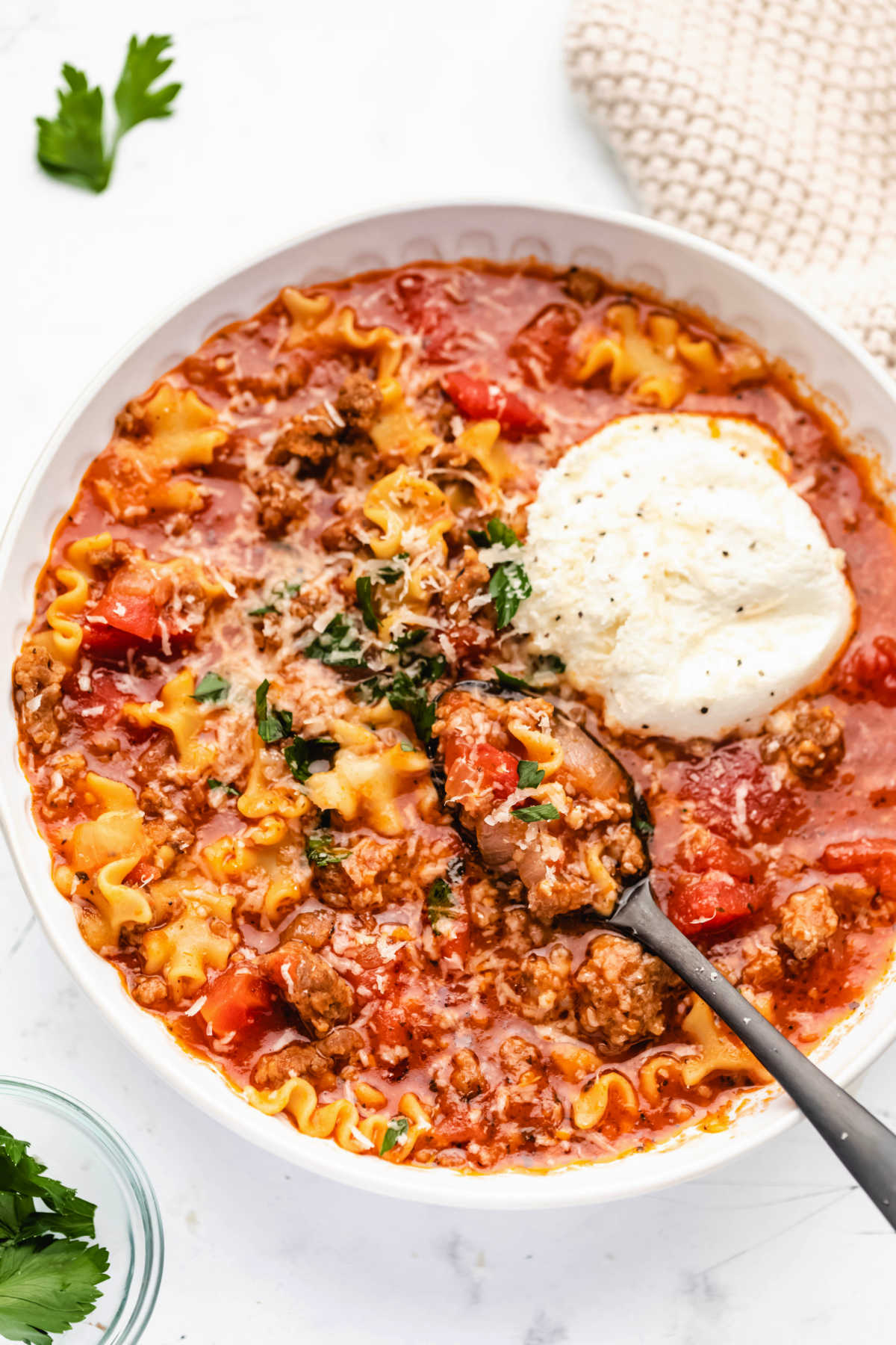 Instant Pot Lasagna Soup - Eating in an Instant