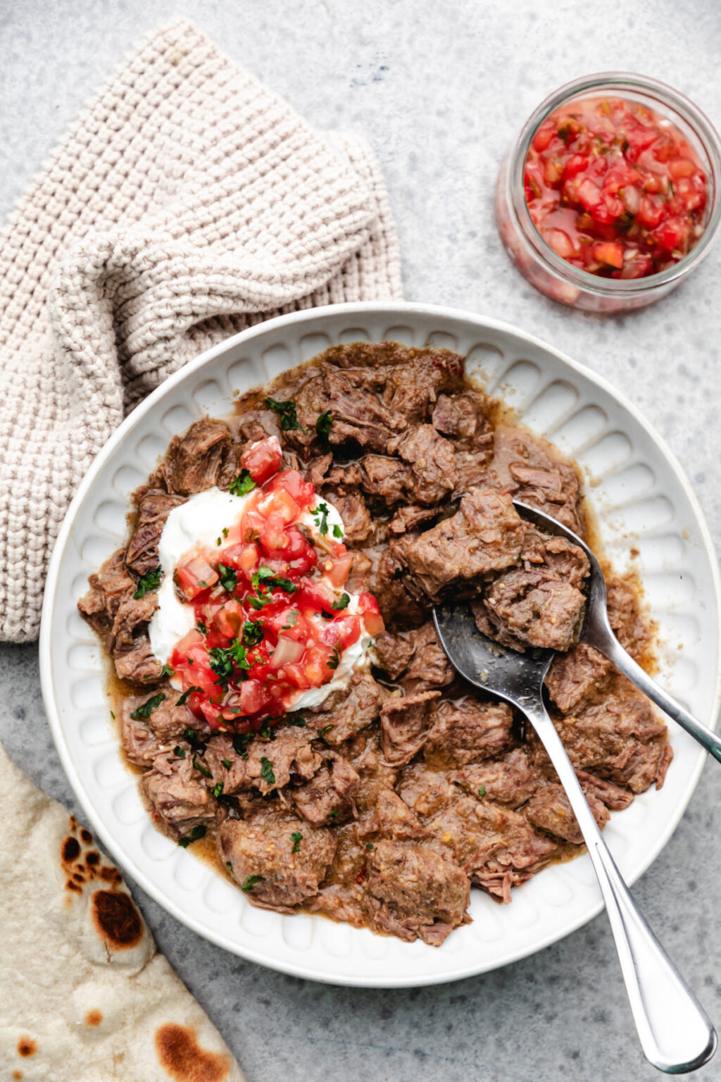 Instant Pot Salsa Verde Beef - Eating in an Instant